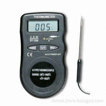 Mini K-type Thermocouple Industrial Thermometer with 2,000-count LCD Display